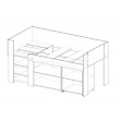 Spacesaver mid height bed remove top rail and replace desk with shelf unit